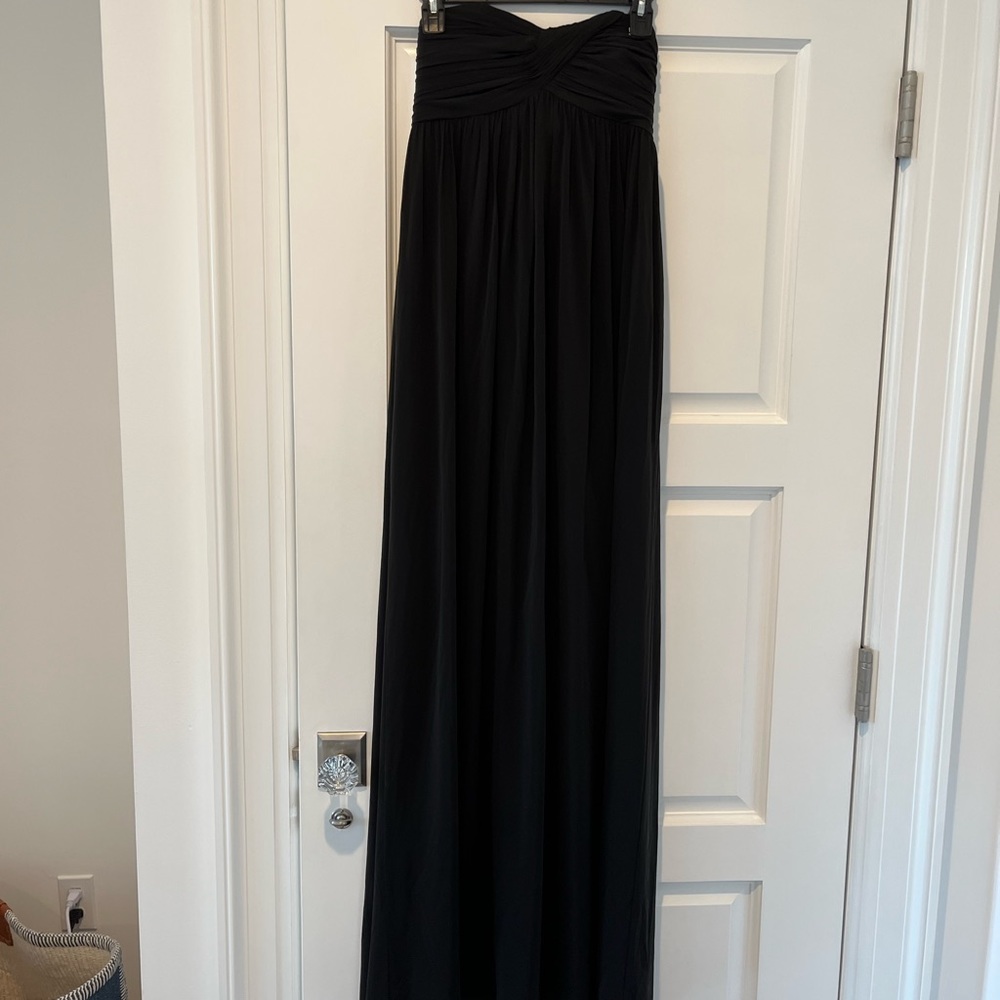 J Crew black strapless gown